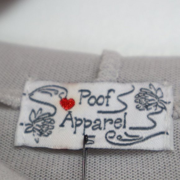 NEW Poof Apparel Women Pullover Cloud Jersey Hoodie S Drawstring Hem Long Sleeve - Picture 5 of 6